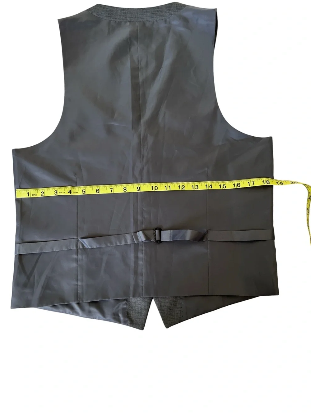 Men's Gray Tailored Dress Vest - Classic Formal Waistcoat Size S